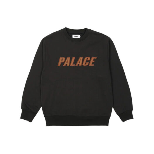 Palace Iridescent Applique Crew Black