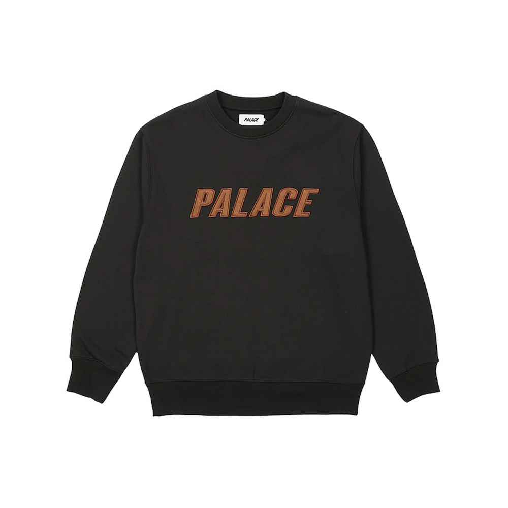 Palace Iridescent Applique Crew Black