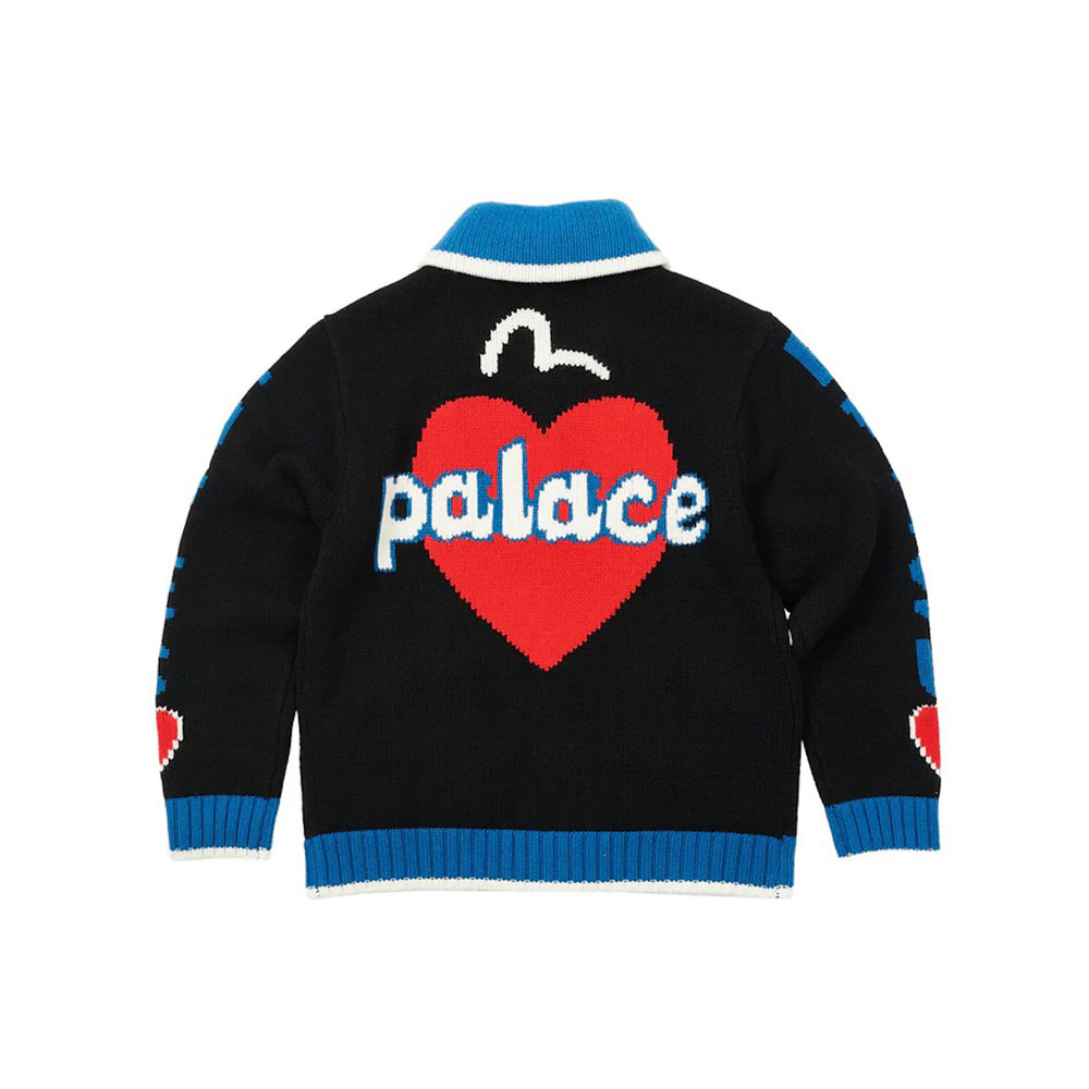 Palace x Evisu Cowichan Knit Black