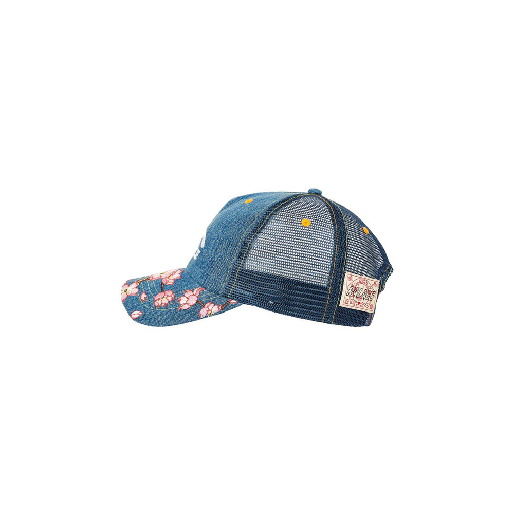 Palace x Evisu Denim Mesh Trucker Cap Stone Wash