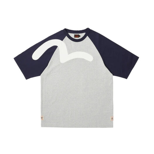 Palace x Evisu Seagull Raglan T-shirt Grey Marl