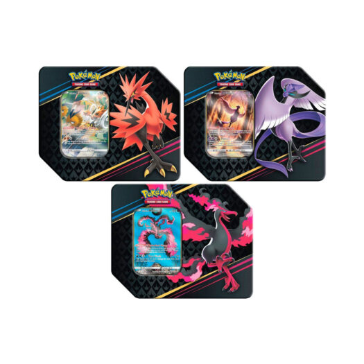 Pokémon TCG Sword & Shield Crown Zenith Zapdos/Articuno/Moltres Tin 3x Bundle