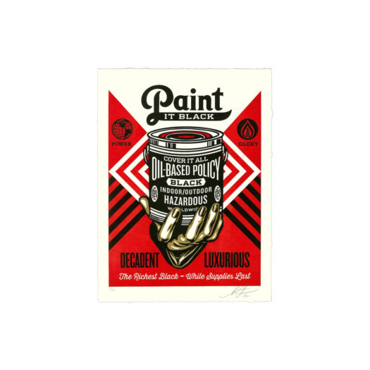Shepard Fairey Paint it Black Letterpress (Positive-Propaganda Edition) Print (Signed, Edition of 275)