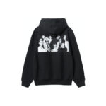 Stussy x Martine Rose Collage Pigment Dyed Hoodie Black