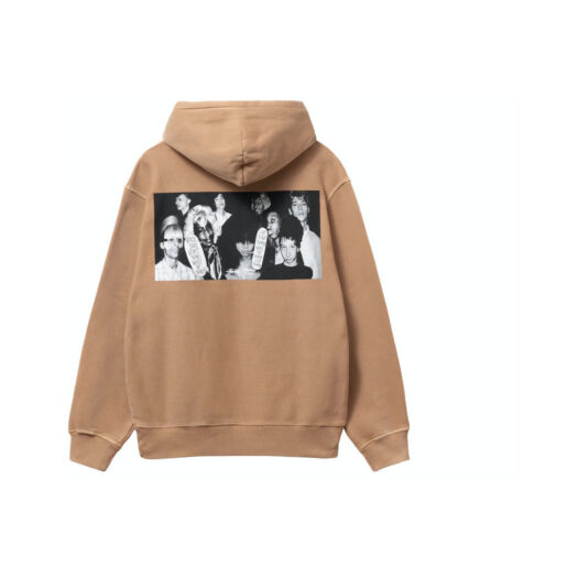 Stussy x Martine Rose Collage Pigment Dyed Hoodie Mocha