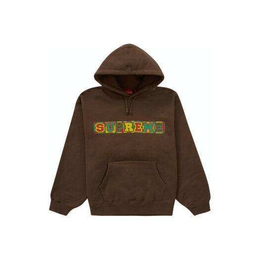 Supreme Beaded Hooded Sweatshirt (SS23) Brown