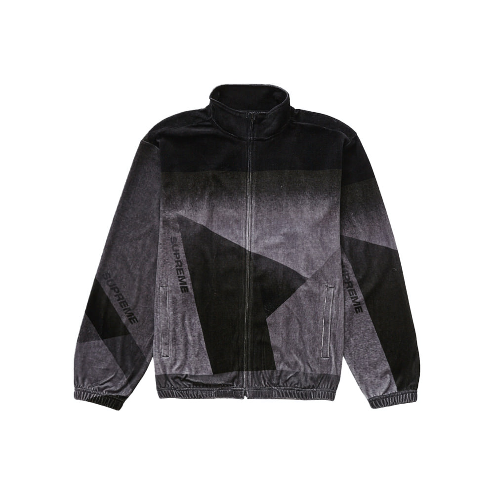 Supreme Geo Velour Track Jacket BlackSupreme Geo Velour Track