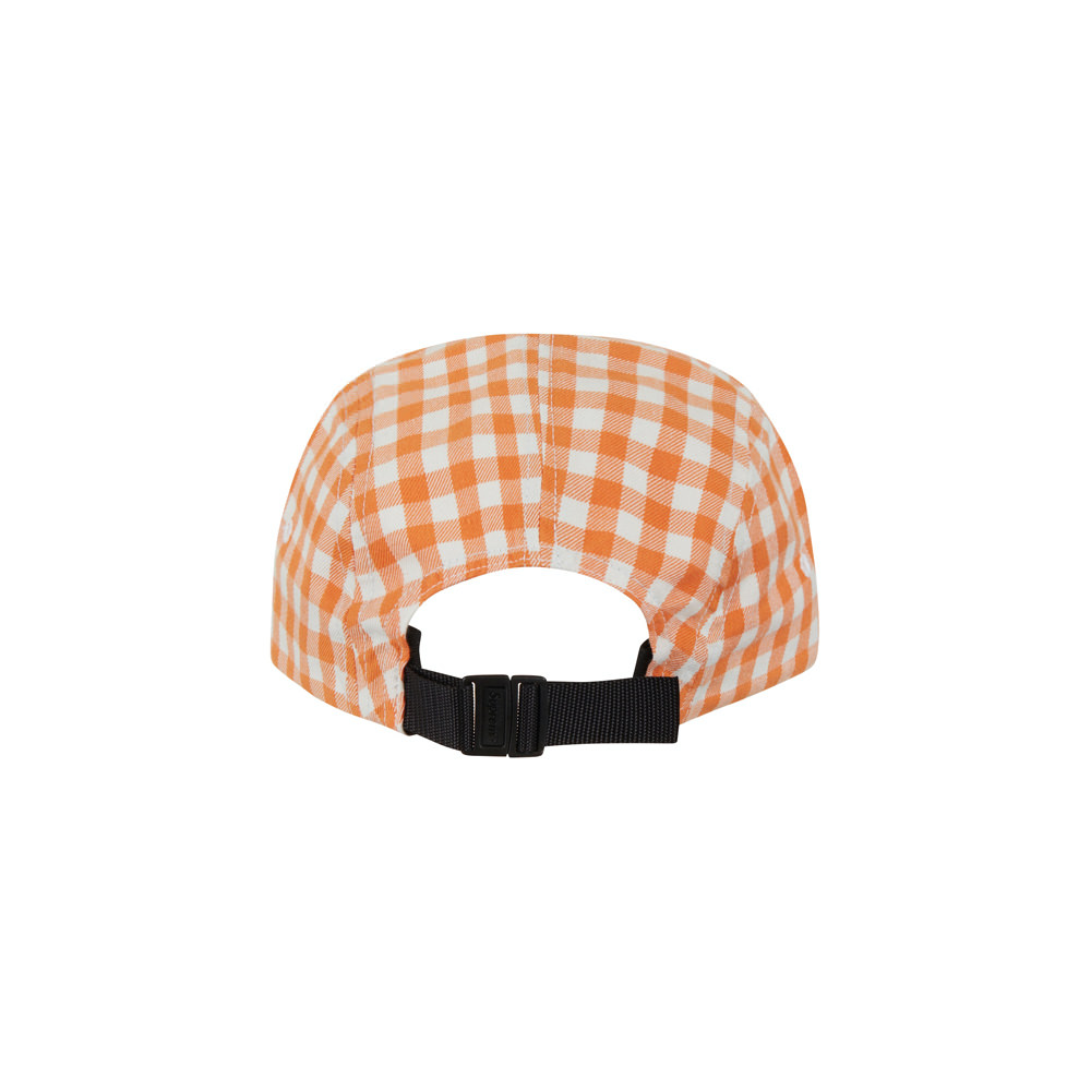 Supreme Gingham Camp Cap Orange