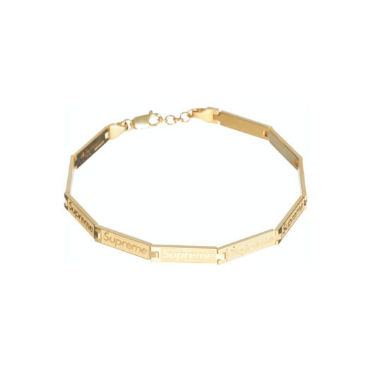 Supreme Jacob & Co Logo Link Bracelet 14k Gold