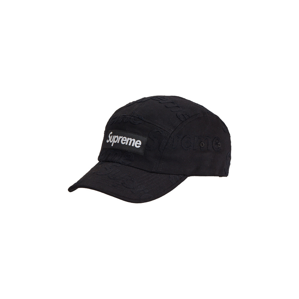 Supreme Lasered Twill Camp Cap Black