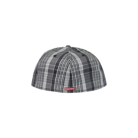 Supreme Metallic Plaid S Logo New Era Hat Black
