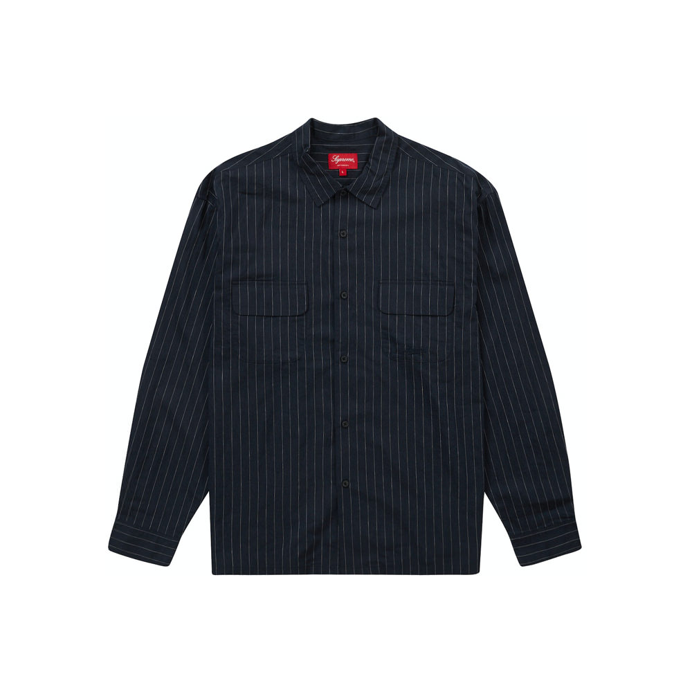 2023年新作 Shirt 【SUPREME】Pinstripe 23SS Linen Buy ピン ...