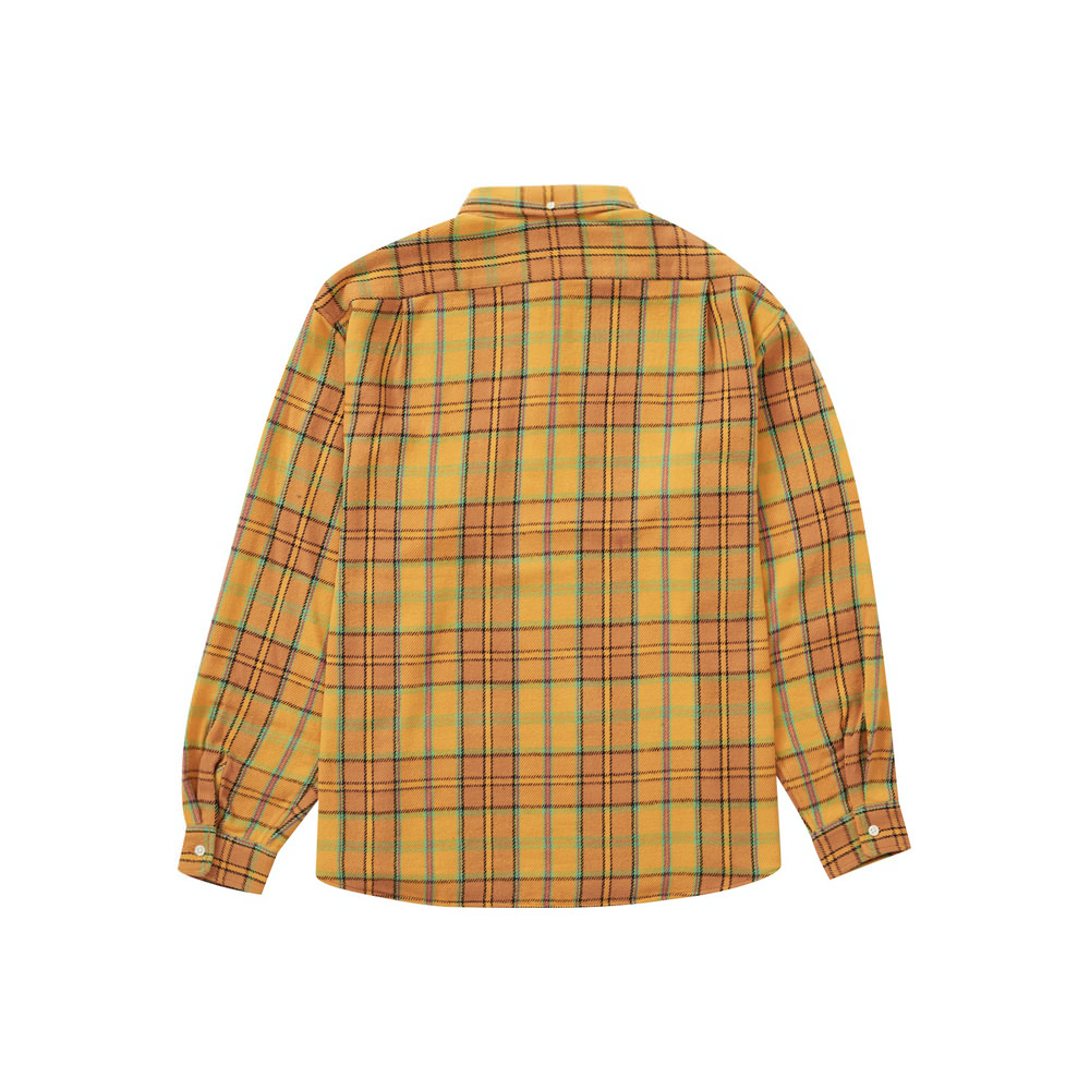 Supreme Pullover Plaid Flannel Shirt Gold