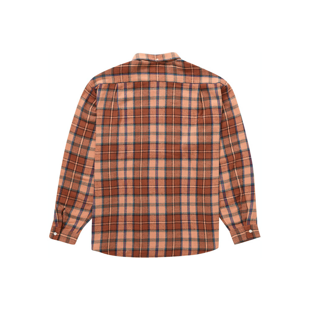 Supreme Pullover Plaid Flannel Shirt Pink