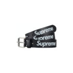 Supreme Repeat Leather Belt (SS23) Black