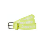 Supreme Repeat Leather Belt (SS23) Fluorescent Yellow