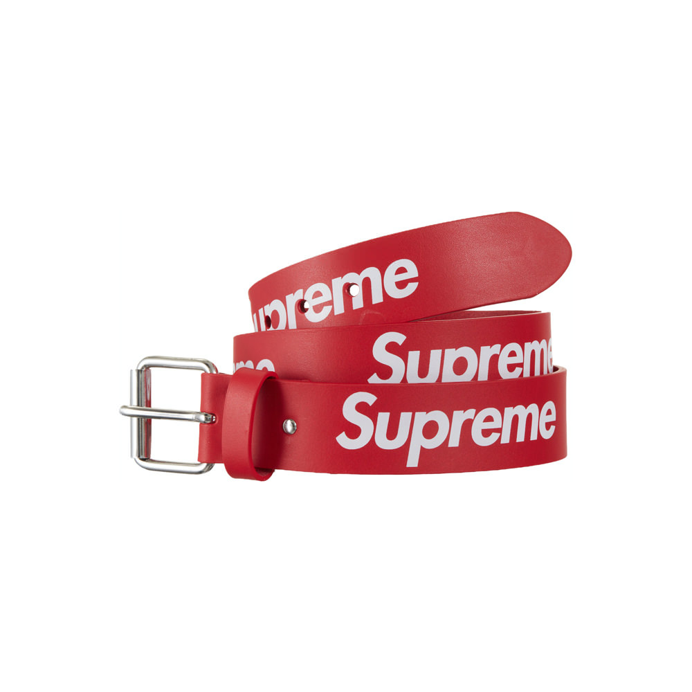 Supreme Repeat Leather Belt (SS23) RedSupreme Repeat Leather Belt