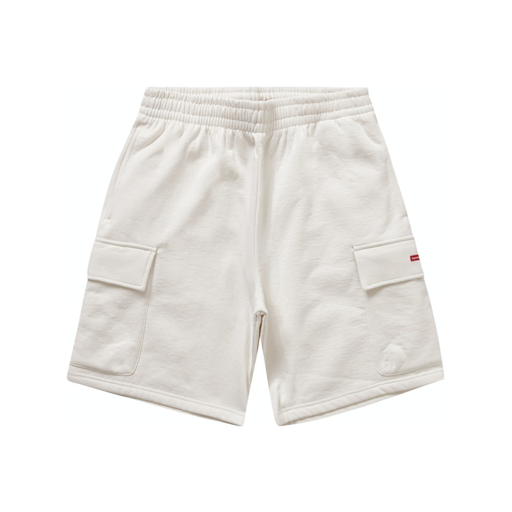 Supreme Small Box Baggy Cargo Sweatshort WhiteSupreme Small Box