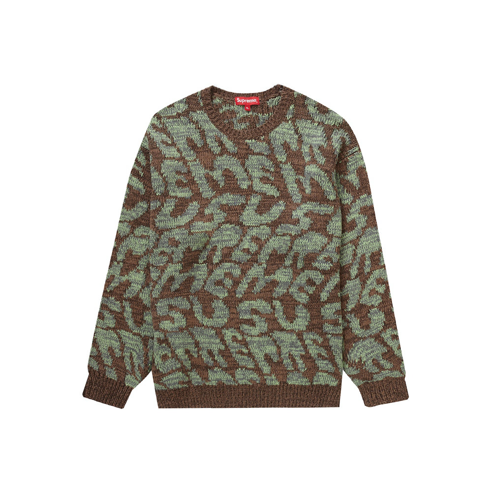 Supreme Stacked Sweater BrownSupreme Stacked Sweater Brown - OFour