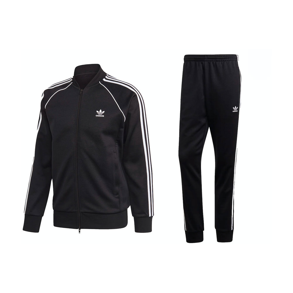adidas Primeblue SST Track Jacket & Pant Set Black/White