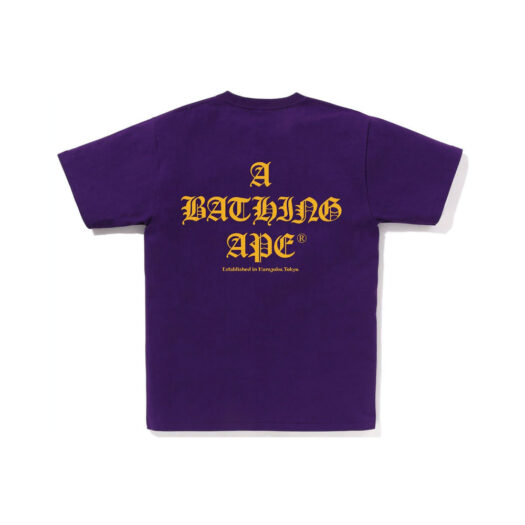 BAPE A Bathing Ape Logo Tee Purple
