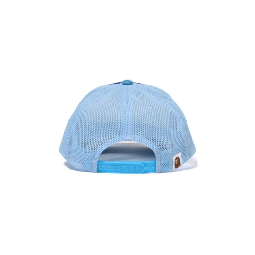 BAPE ABC Camo Ape Face Mesh Cap Blue