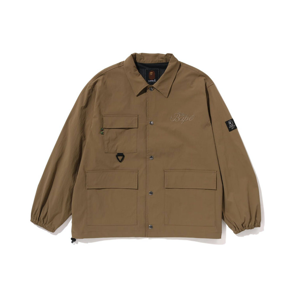 BAPE Mr Bathing Ape Relaxed Fit Coach Jacket BeigeBAPE Mr Bathing Ape ...