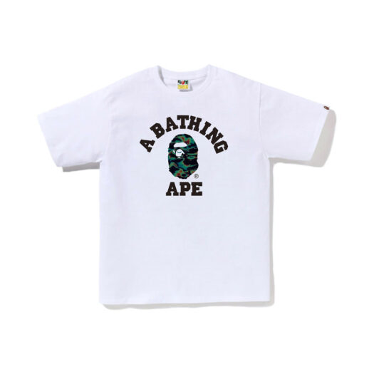 BAPE Thermography College Tee White