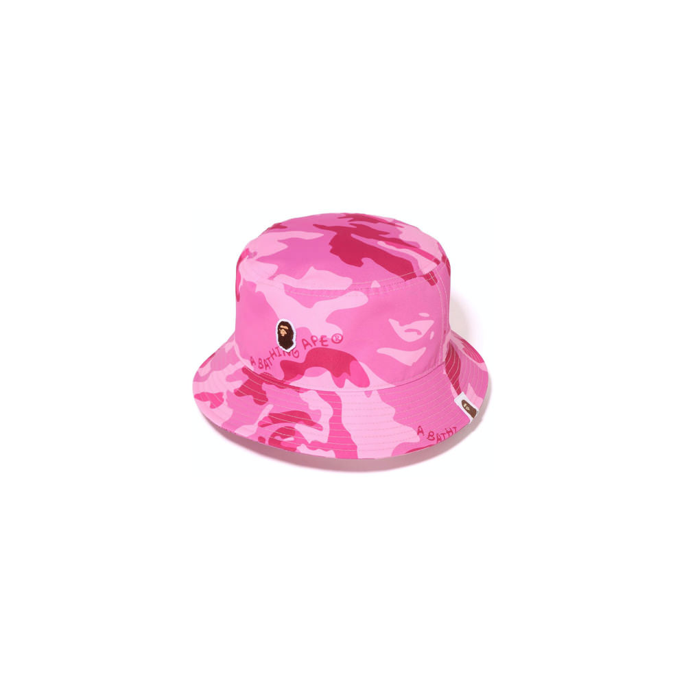 BAPE Women’s Woodland Camo Bucket Hat PinkBAPE Women's Woodland Camo ...