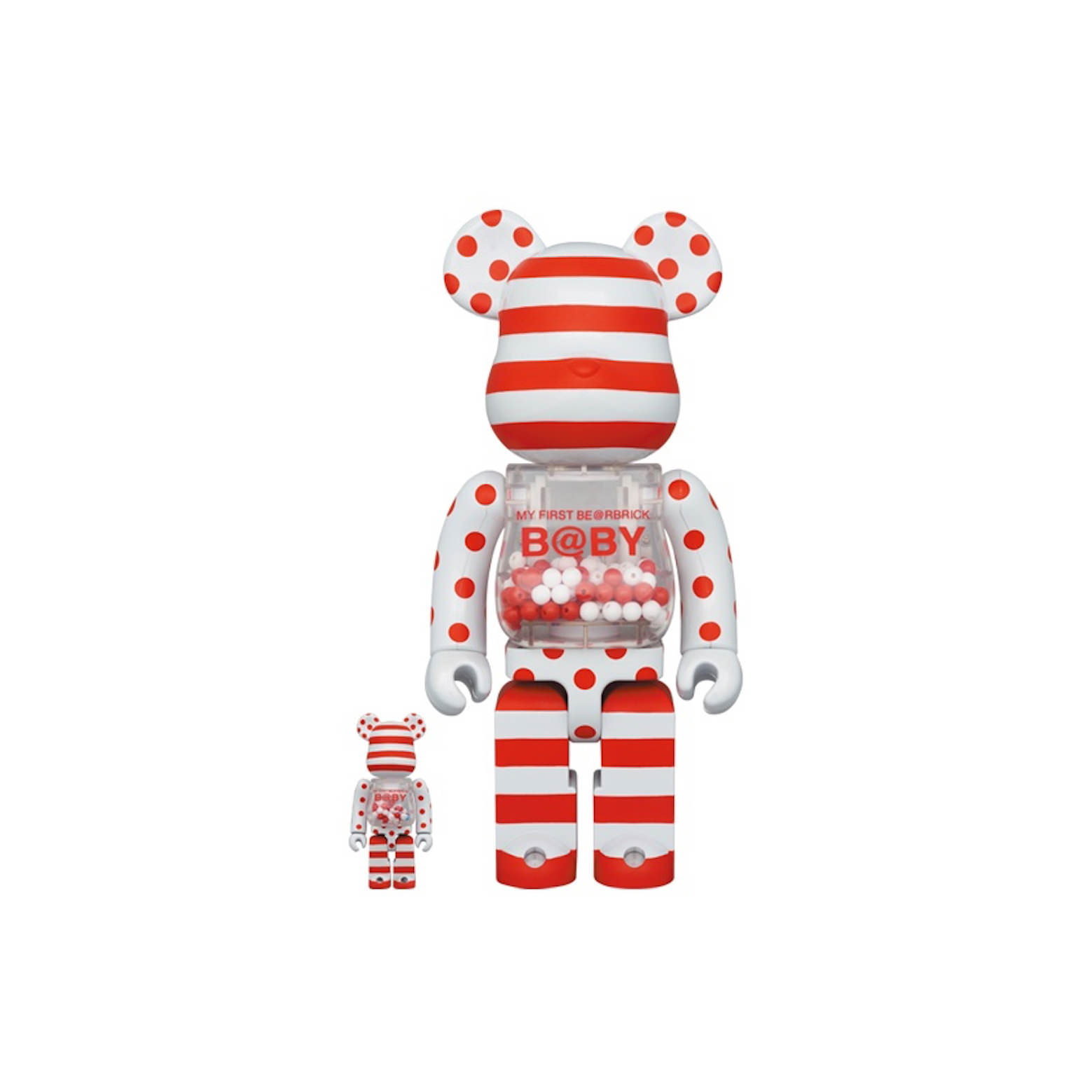 Bearbrick My First Baby 100% & 400% Set Red & Silver Chrome Ver