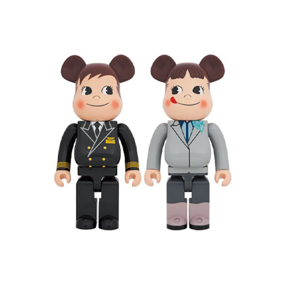 Bearbrick x ANA Original Poco-chan & Peko-chan Captain 1000% Set