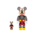 Bearbrick x CLOT x 3125C x Disney 3-Eyed Mickey Mouse 100% & 400% Set Translucent Black