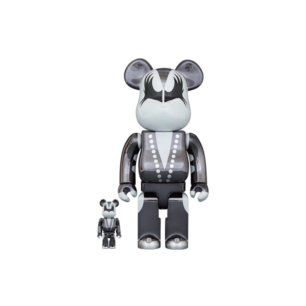 Bearbrick x KISS Demon 100% & 400% Set Chrome Ver.