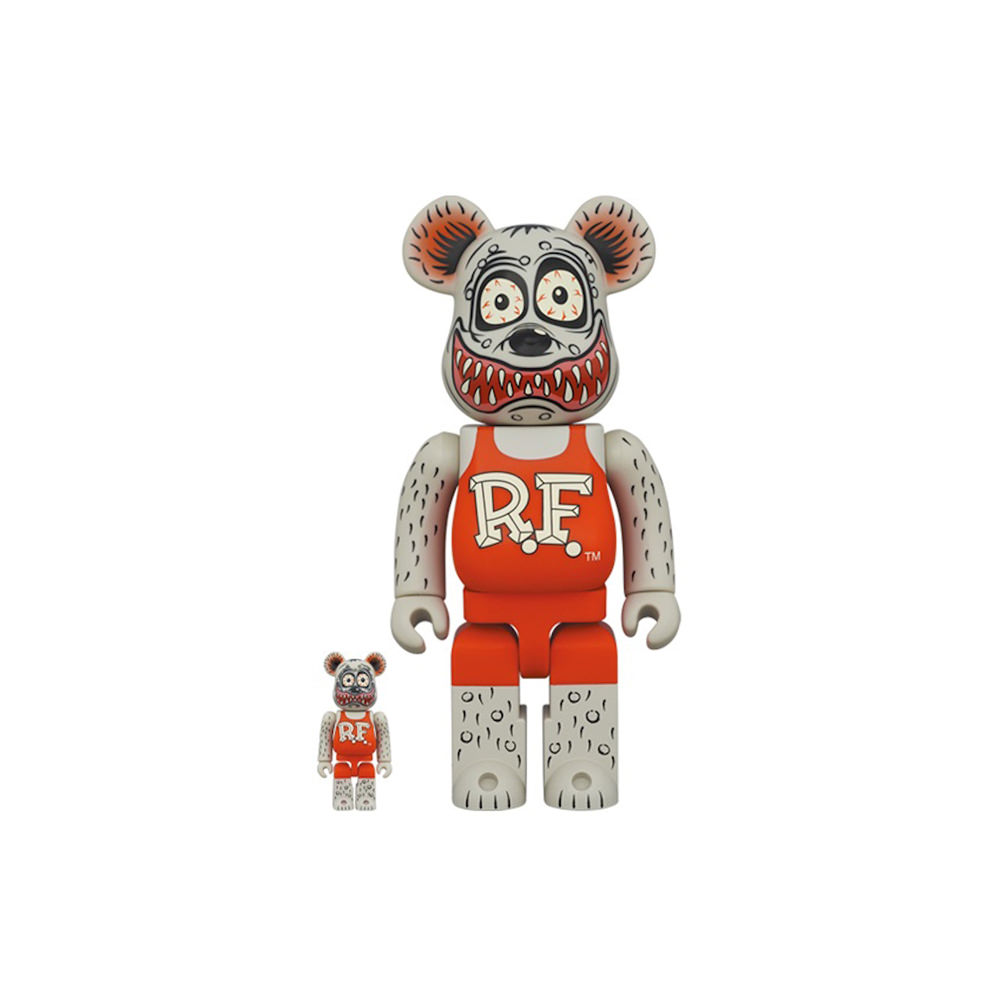 Bearbrick x Rat Fink 100% & 400% Set Gray Ver.