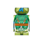 Bearbrick x Teenage Mutant Ninja Turtles Leonardo 100% & 400% Set Chrome Ver.