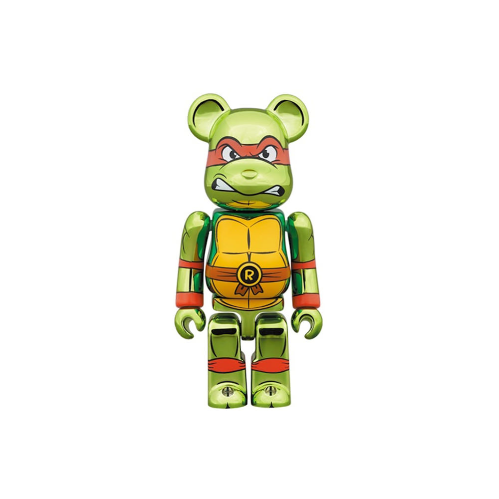 Bearbrick x Teenage Mutant Ninja Turtles Raphael Chrome 100% & 400