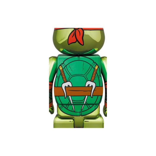 Bearbrick x Teenage Mutant Ninja Turtles Raphael Chrome 100% & 400% Set