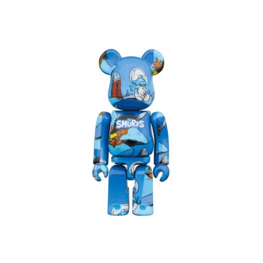 Bearbrick x The Smurfs (The Astrosmurf) 100% & 400% Set Blue