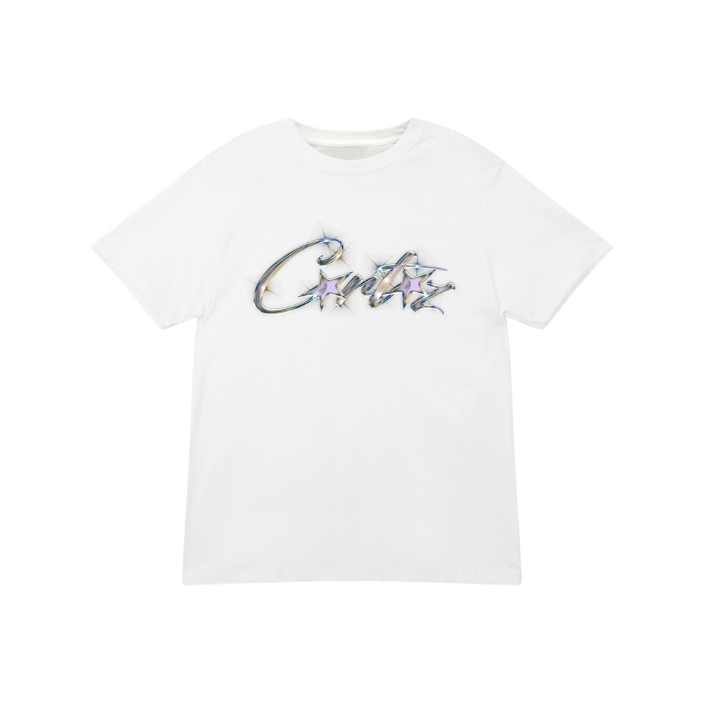 Corteiz Allstarz Chrome T-shirt WhiteCorteiz Allstarz Chrome T