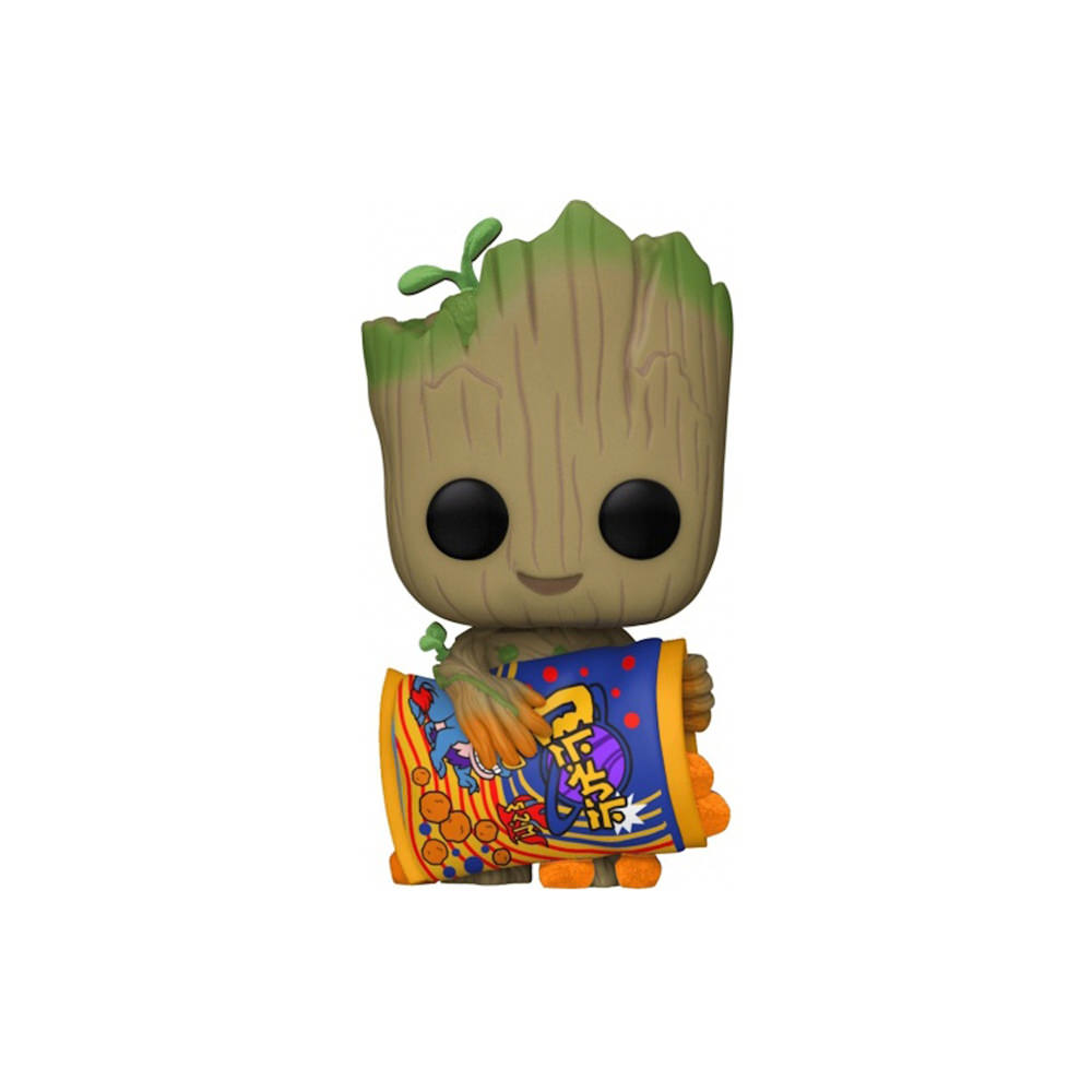 Funko Marvel I Am Groot Pop! Groot With Cheese Puffs Flocked Vinyl  Bobble-Head Figure Hot Topic Exclusive