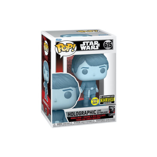 Funko Pop! Star Wars ROTJ 40th Anniversary Holographic Luke Skywalker GITD Entertainment Earth Exclusive Figure #615