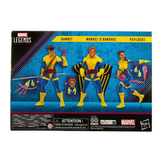 Hasbro Marvel Legends Series X-Men 60th Anniversary Gambit, Marvel’s Banshee and Psylocke Action Figure Set