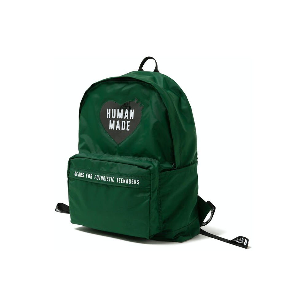 Human Made Nylon Heart Backpack Green