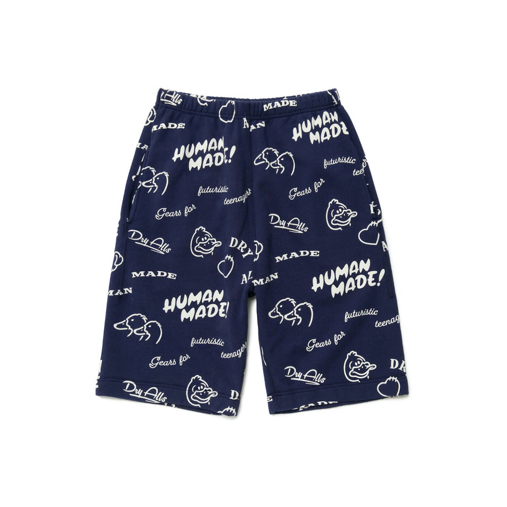 Human Made Printed Sweat Shorts NavyHuman Made Printed Sweat