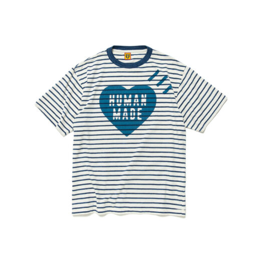 Human Made Striped Heart T-Shirt Navy