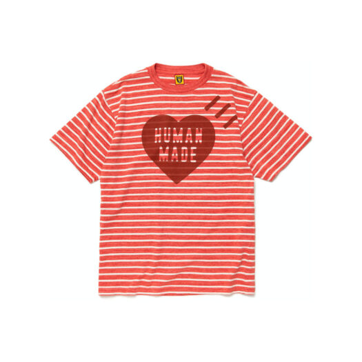 Human Made Striped Heart T-Shirt Pink