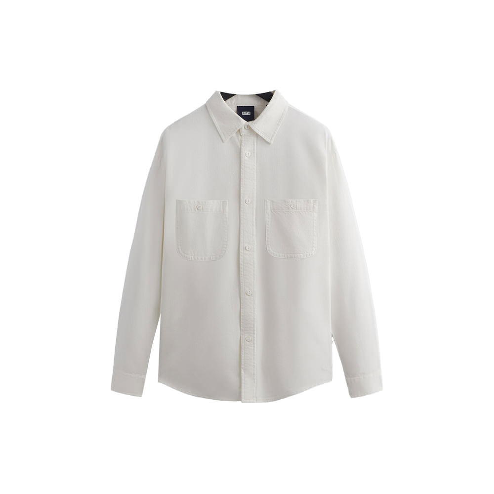 Kith Denim Apollo Shirt WhiteKith Denim Apollo Shirt White - OFour