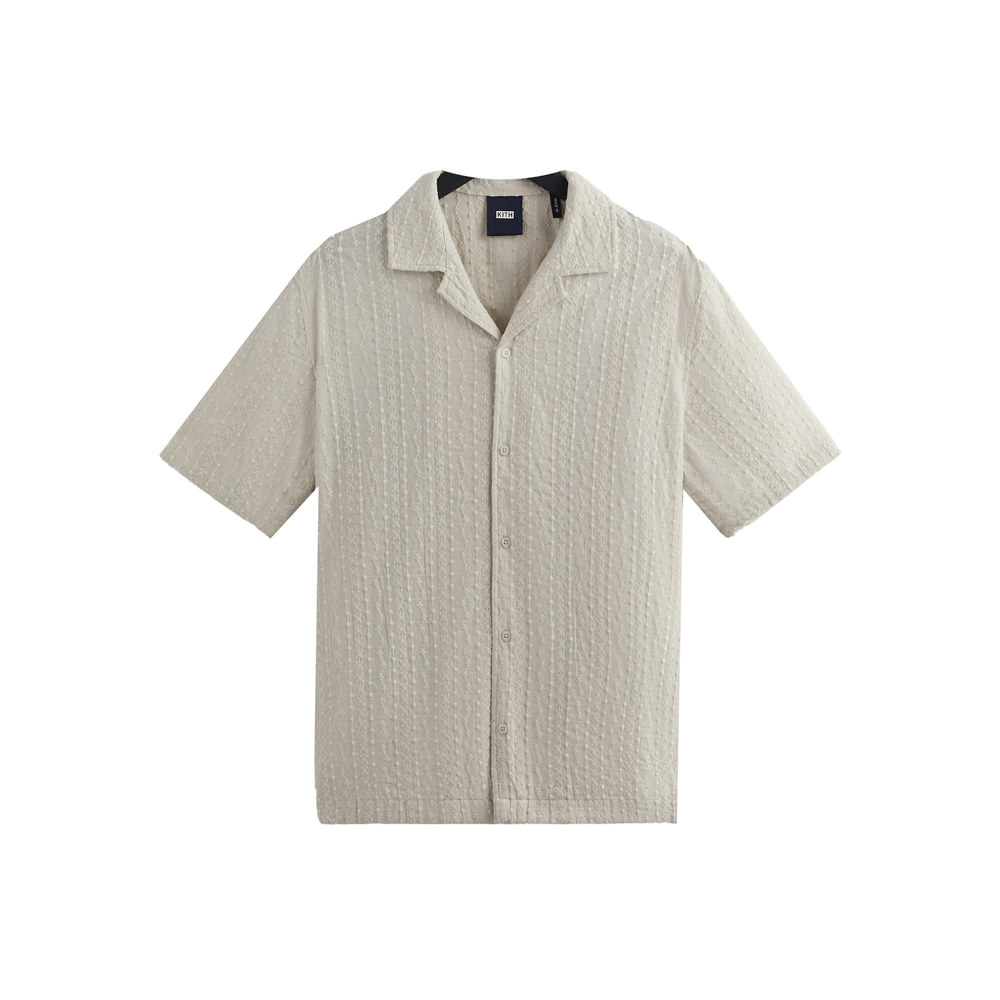 Kith Embroidered Voile Thompson Camp Collar Shirt Hallow