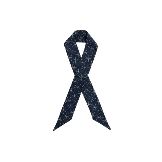 Kith Geometric Stitch Silk Tie Scarf Nocturnal
