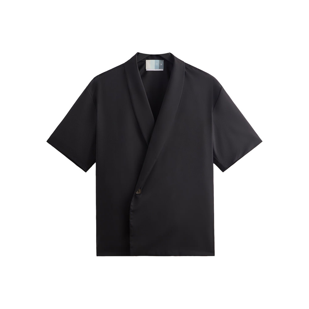 Kith Tropical Wool Thompson Crossover Shirt Black